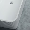 Rechteckige freistehende Badewanne 170x75 modern gerillt Arkoi Sales