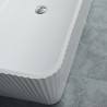 Rechteckige freistehende Badewanne 170x75 modern gerillt Arkoi Sales