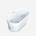 Freistehende ovale moderne Badewanne 120x68 aus weißem Acryl Kalamos Verkauf