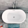 Freistehende ovale moderne Badewanne 120x68 aus weißem Acryl Kalamos Angebot