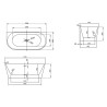 Freistehende ovale wandmontierte Badewanne 170x80cm Delo Katalog