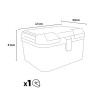 Universaler 46-Liter-Aluminiummotorradkoffer mit Voyager-Platte Auswahl