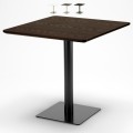 Quadratischer Tisch 90x90cm mit zentraler Basis für Bistros und Bars Horeca Aktion
