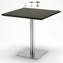 Quadratischer Tisch 90x90cm mit zentraler Basis für Bistros und Bars Horeca Modell