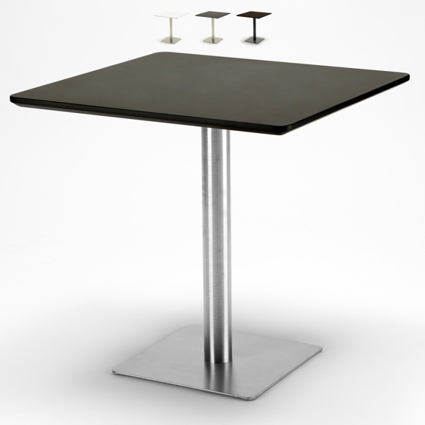 Quadratischer Tisch 90x90cm mit zentraler Basis für Bistros und Bars Horeca Modell Quadratischer Tisch 90x90cm mit zentraler Basis für Bistros und Bars Horeca Modell