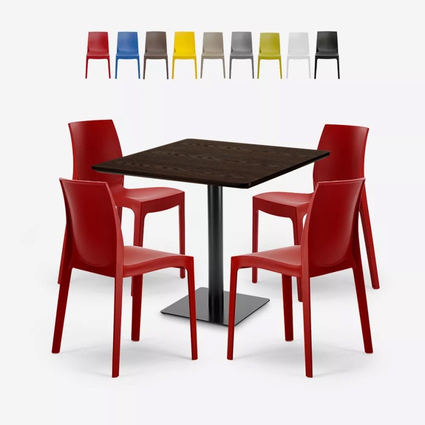 Horeca Couchtisch Set 90x90cm 4 Stühle stapelbar Restaurant Bar Küche Jasper Aktion Horeca Couchtisch Set 90x90cm 4 Stühle stapelbar Restaurant Bar Küche Jasper Aktion