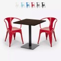 set 2 stühle horeca tisch 70x70cm bar restaurant starter Maße
