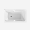 Freistehende rechteckige Badewanne 150x68cm modernes Design Saria Sales