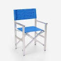Klappbarer Strandstuhl Klappstuhl aus Aluminium Regista Gold 