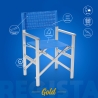 Klappbarer Strandstuhl Klappstuhl aus Aluminium Regista Gold 