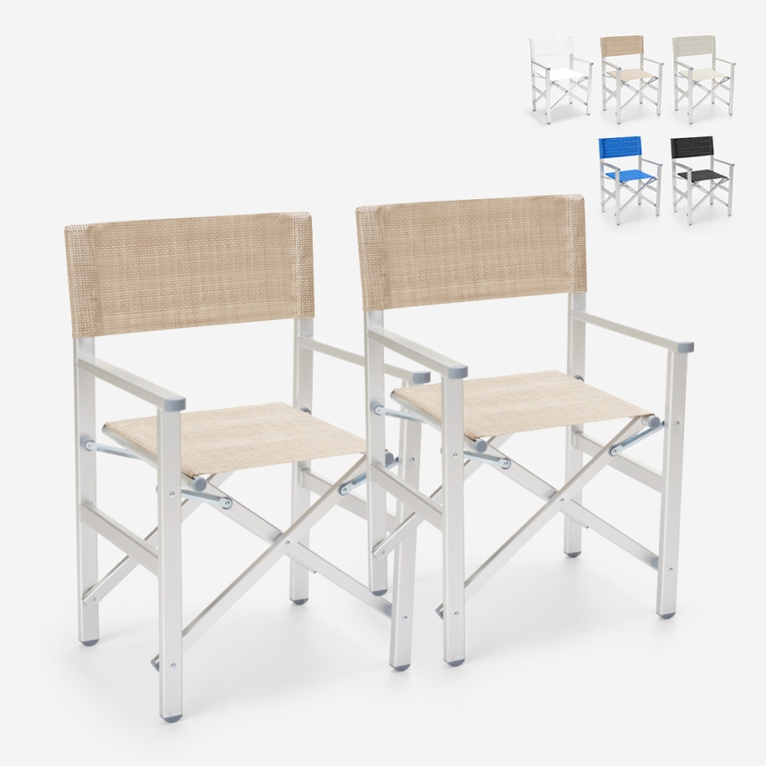 2er Set klappbare Strandstühle Klappstühle aus Aluminium Regista Gold Angebot 2er Set klappbare Strandstühle Klappstühle aus Aluminium Regista Gold Angebot