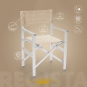 2er Set klappbare Strandstühle Klappstühle aus Aluminium Regista Gold 
