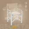2er Set klappbare Strandstühle Klappstühle aus Aluminium Regista Gold 