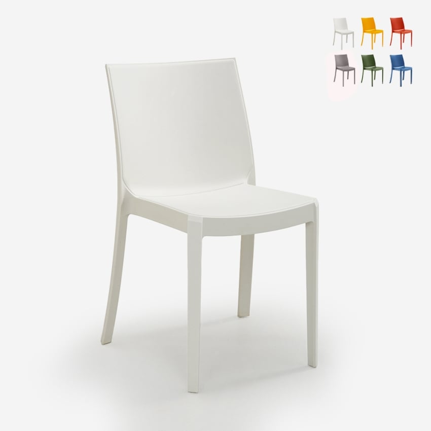 23er Set Perla BICA stapelbare Stühle für Garten, Bar und Restaurant Eigenschaften