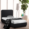 Komplettes Einzelbett aus Stoff Holz mit Netz 80x190 cm Zurich Twin 
