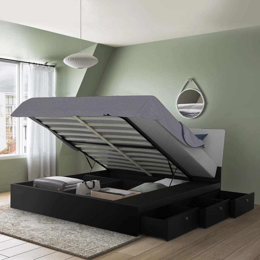 Bett Doppelbett Polsterbett hochklappbar 160x200 cm mit Bettkasten Design Steyr King Aktion Bett Doppelbett Polsterbett hochklappbar 160x200 cm mit Bettkasten Design Steyr King Aktion