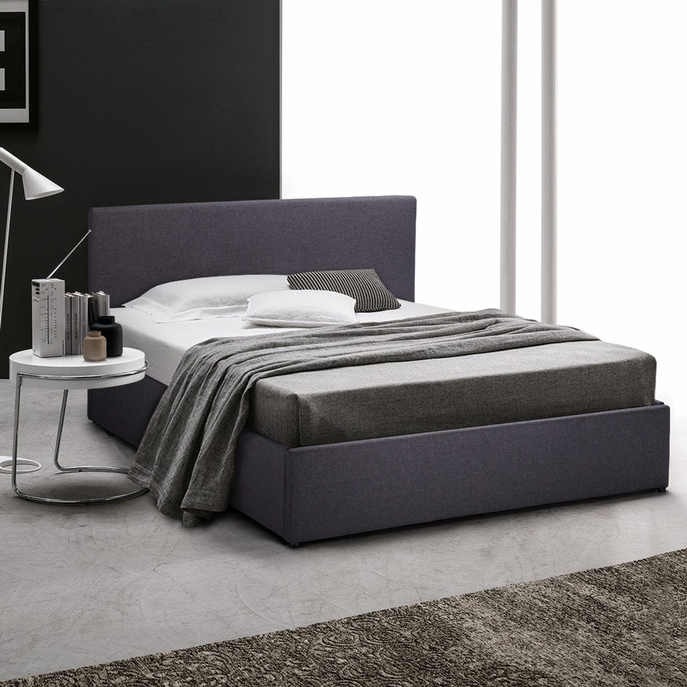 Komplettes Große Einzelbett mit Bettkasten Stoff Holz mit Bettrost 80x190 cm Basel Aktion Komplettes Große Einzelbett mit Bettkasten Stoff Holz mit Bettrost 80x190 cm Basel Aktion
