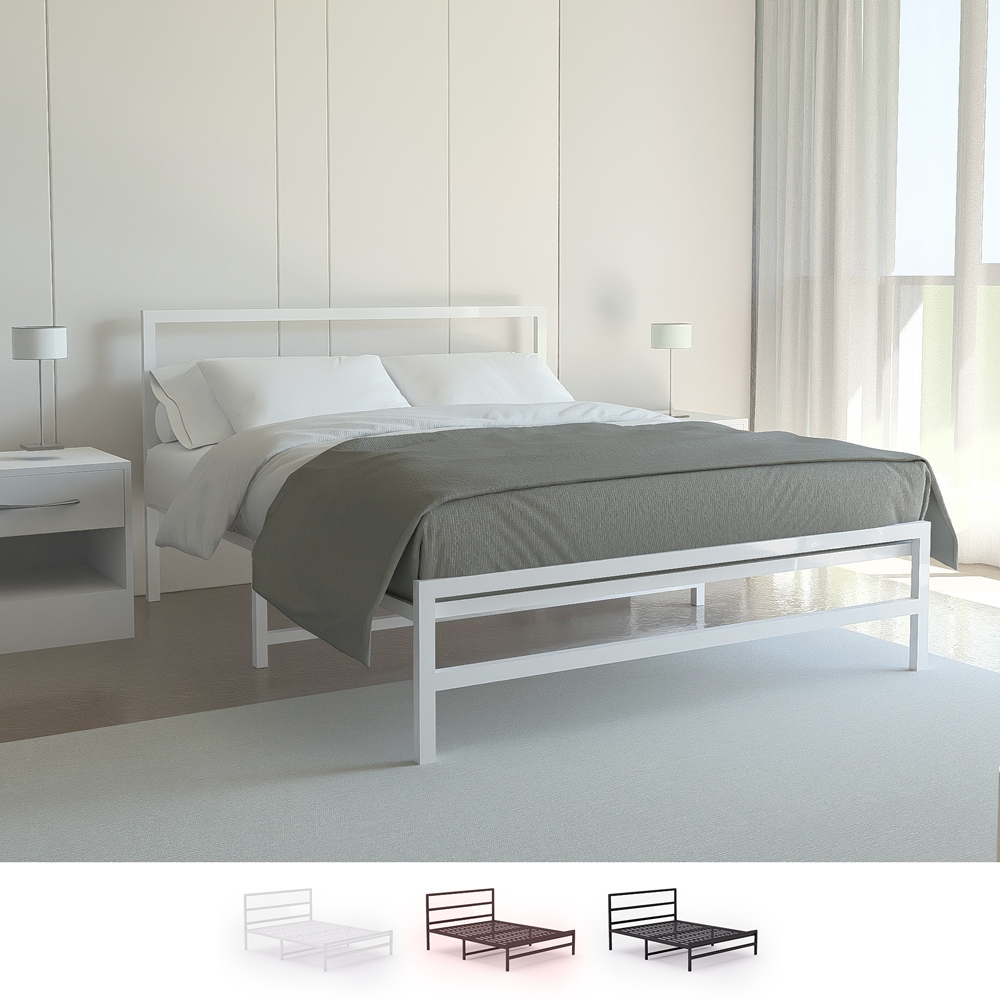 Metall Doppelbett mit Lattenrost 160x200 Skjern Aktion Metall Doppelbett mit Lattenrost 160x200 Skjern Aktion