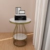 Runder schwarzer goldener Marmortisch aus Metall 45x63cm Neep L Katalog