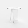 Transparenter runder Couchtisch 45cm modernes Design Bridget Verkauf