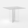 Esstisch aus transparentem Polycarbonat quadratisch 80x80cm Holden Verkauf