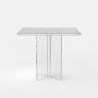 Esstisch aus transparentem Polycarbonat quadratisch 80x80cm Holden Angebot