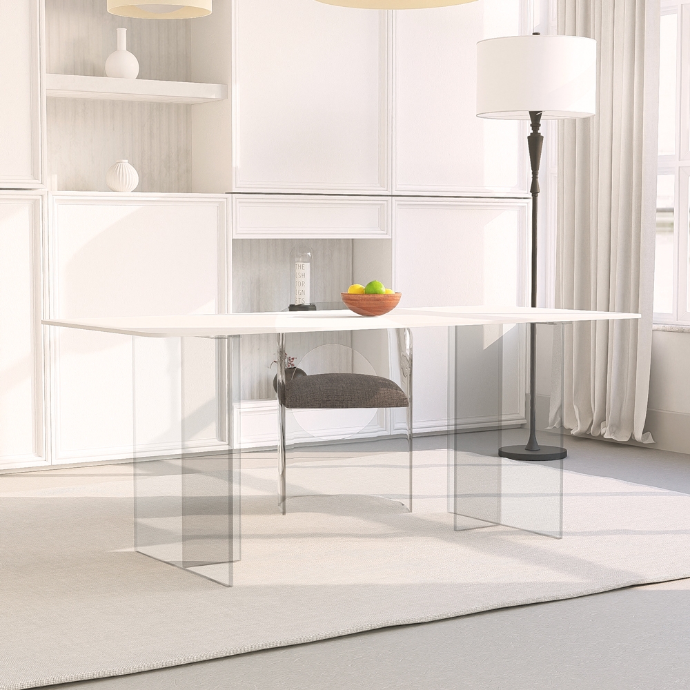 Transparenter Küchentisch 140x80cm modernes minimalistisches Design Faust Aktion Transparenter Küchentisch 140x80cm modernes minimalistisches Design Faust Aktion