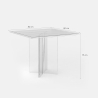 Esstisch aus transparentem Polycarbonat quadratisch 80x80cm Holden Sales