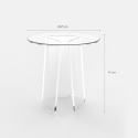 Transparenter runder Couchtisch 45cm modernes Design Bridget Sales