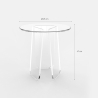 Transparenter runder Couchtisch 45cm modernes Design Bridget Sales