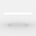 Transparenter Küchentisch 140x80cm modernes minimalistisches Design Faust Angebot