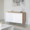Wohnzimmer Anrichte 140cm modernes Holz 3 Türen weiß skandinavisch Talon Verkauf
