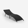 SSet aus 2 Rattan-Gartenliegen mit Klapptisch Lanzarote 