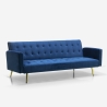 Modernes clic clac 3-Sitzer Samt Schlafsofa Caullae goldene Beine Sales