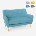 2-Sitzer Stoffsofa modernes Design skandinavischen Stil Irvine Aktion