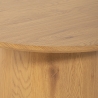 Couchtisch 80cm niedrig rund aus Holz für Wohnzimmer Nauru Angebot