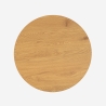 Couchtisch 80cm niedrig rund aus Holz für Wohnzimmer Nauru Sales