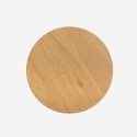 Niedriger runder Couchtisch aus Holz 60cm Falkland Sales