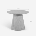 Niedriger runder Couchtisch aus Holz 60cm Falkland Rabatte