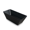 Freistehende Badewanne 170x75cm gerillt schwarz Arkoi Dark Verkauf