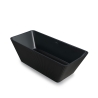 Freistehende Badewanne 170x75cm gerillt schwarz Arkoi Dark Verkauf
