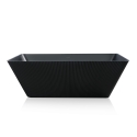 Freistehende Badewanne 170x75cm gerillt schwarz Arkoi Dark Angebot