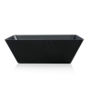 Freistehende Badewanne 170x75cm gerillt schwarz Arkoi Dark Angebot