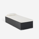 2er-Set Rattan-Gartenliegen mit Outdoor-Tisch Bali Sales