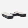2er-Set Rattan-Gartenliegen mit Outdoor-Tisch Bali Angebot