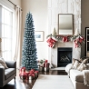 Künstlicher verschneiter Weihnachtsbaum 180 cm grün schlank Schnee Mikkeli Verkauf