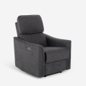 Ergonomischer Stoff-Relaxsessel elektrisch mit USB Chiara Aktion