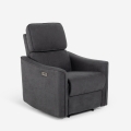 Ergonomischer Stoff-Relaxsessel elektrisch mit USB Chiara Aktion