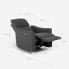Ergonomischer Stoff-Relaxsessel elektrisch mit USB Chiara Auswahl