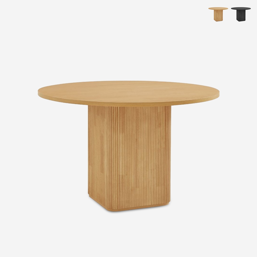 Esstisch 120 cm schwarz, rund aus Holz für Küche und Wohnzimmer Tiwit Aktion Esstisch 120 cm schwarz, rund aus Holz für Küche und Wohnzimmer Tiwit Aktion